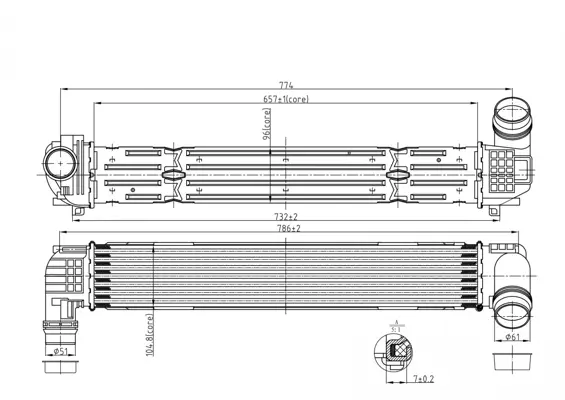 Chladič vzduchu megane 2.0dci 08-