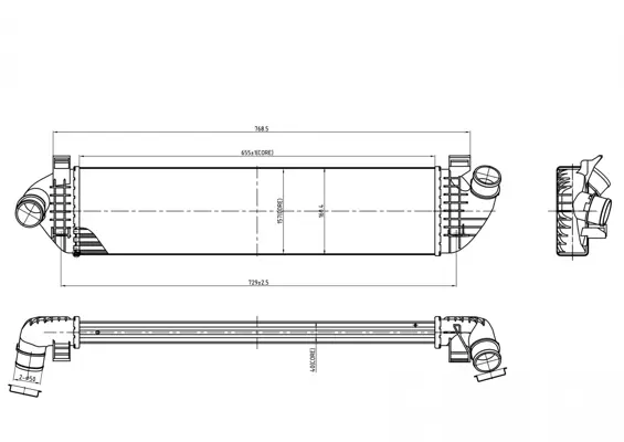 Chladič vzduchu volvo v50 2.0td 04-