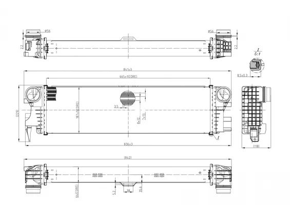 Chladič vzduchu db v-classa w447 14-