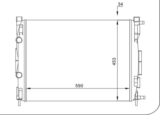 Chladič megane 2.0 16v 02-
