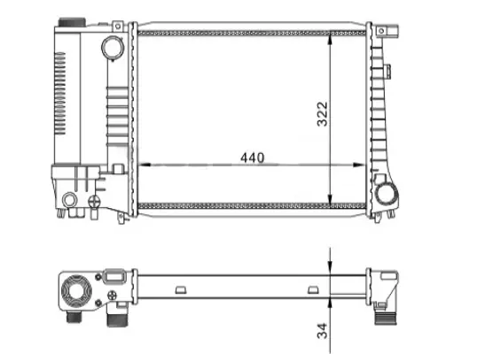 Chladič bmw e34 520i-525ix 88-