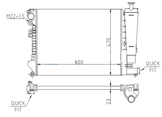 Chladič peugeot 806 2.0 16v 98-