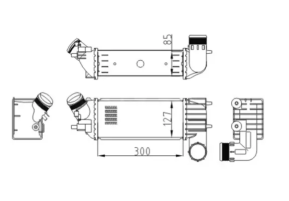 Chladič vzduchu citroen c5 2.0hdi 01