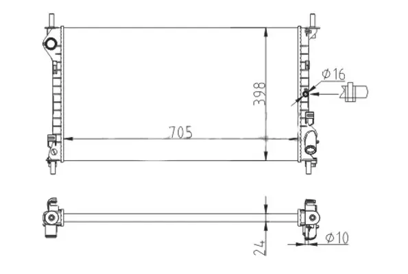 Chladič ford transit 1.8tdci 02-