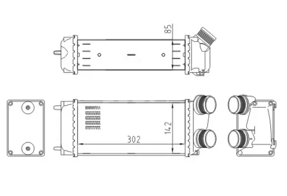 Chladič vzduchu citroen c4 1.6hdi 04