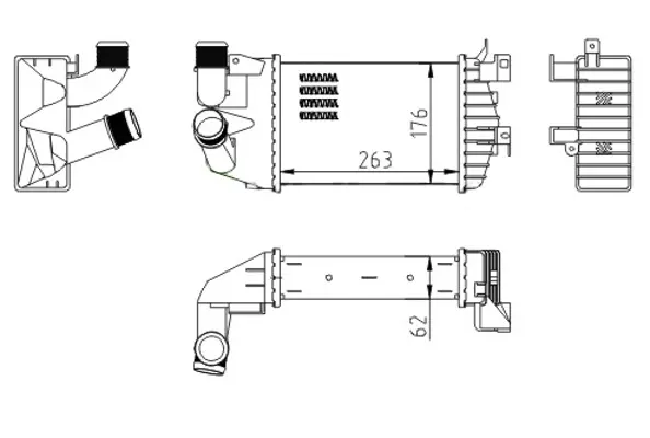 Chladič vzduchu astra h 1.9cdti 04-