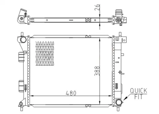 Chladič hyundai i30 1.6 11-
