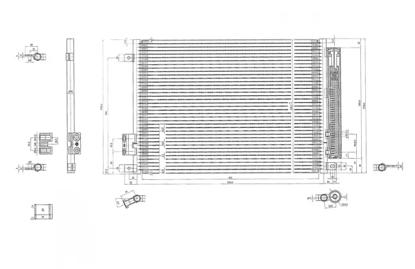 Chladič klimatiz.fiat 500 1.3d 07-