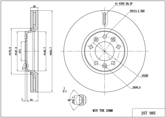Brzd.kotouč/p/expert 1.6hdi 07-/mal/kpl