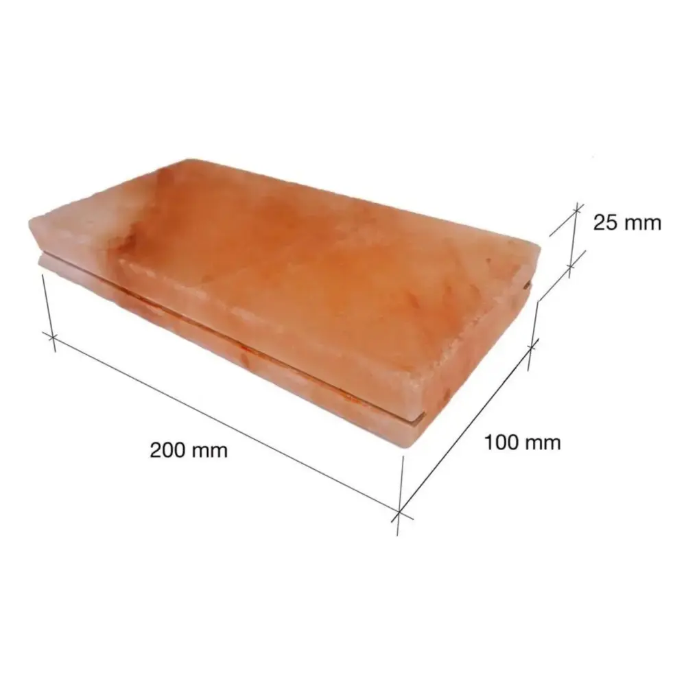 Himalájská sůl cihla 200x100x25 s drážkami