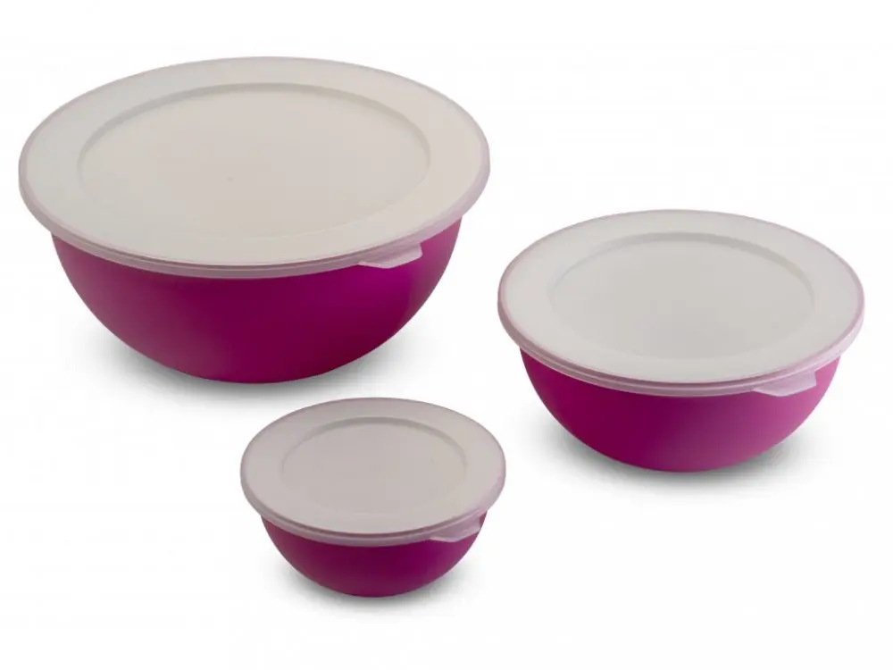 SANALIVING Bowls Set 3,5L + 1,7L + 0,5L & 3x lids
