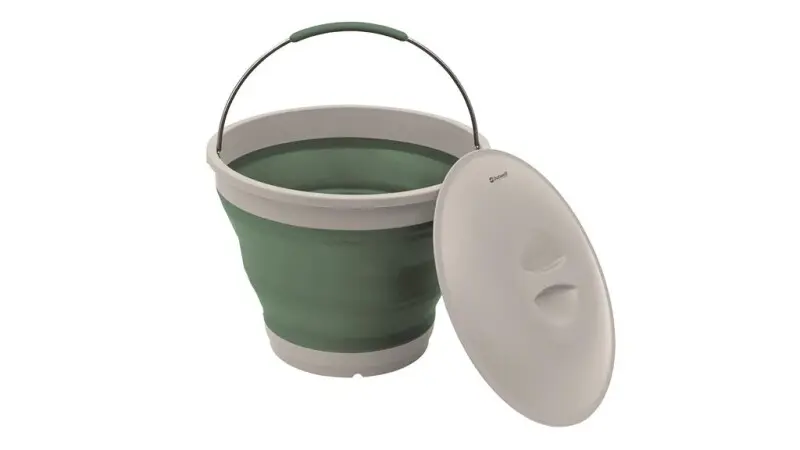 Kulatý skládací kyblík Outwell Collaps barva tmavě zelená