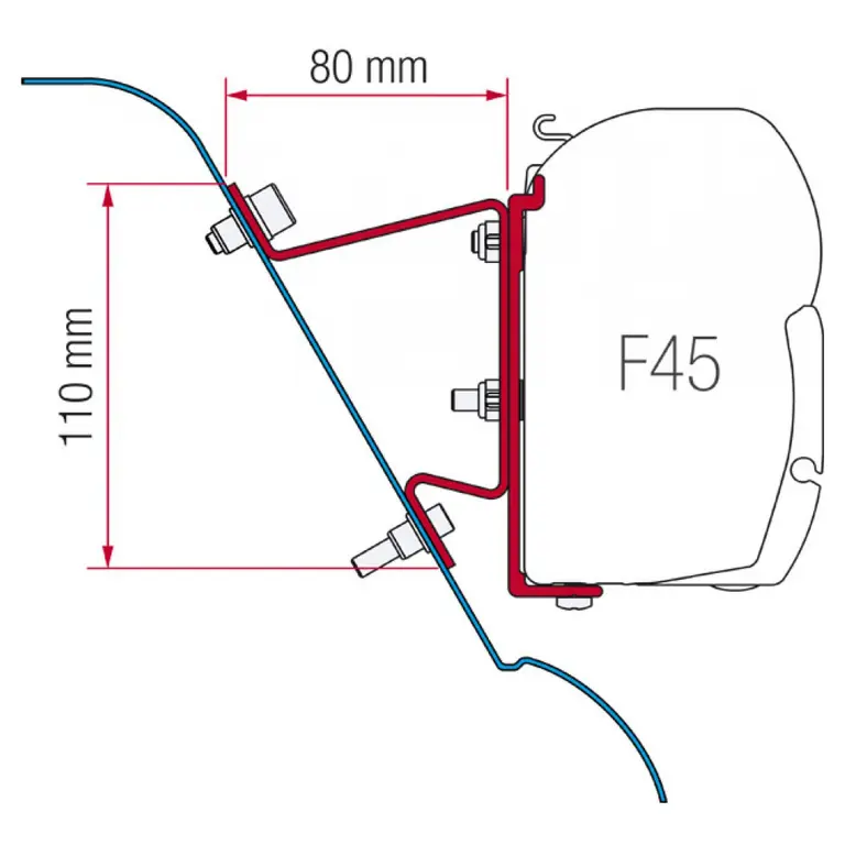 Kit adaptérů pro M-B Sprinter, VW Crafter na markýzy Fiamma F45/ZIP