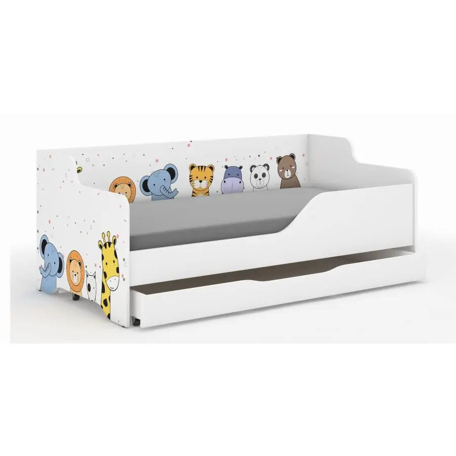 Dětská postel LILU - 160x80 MINI ZOO