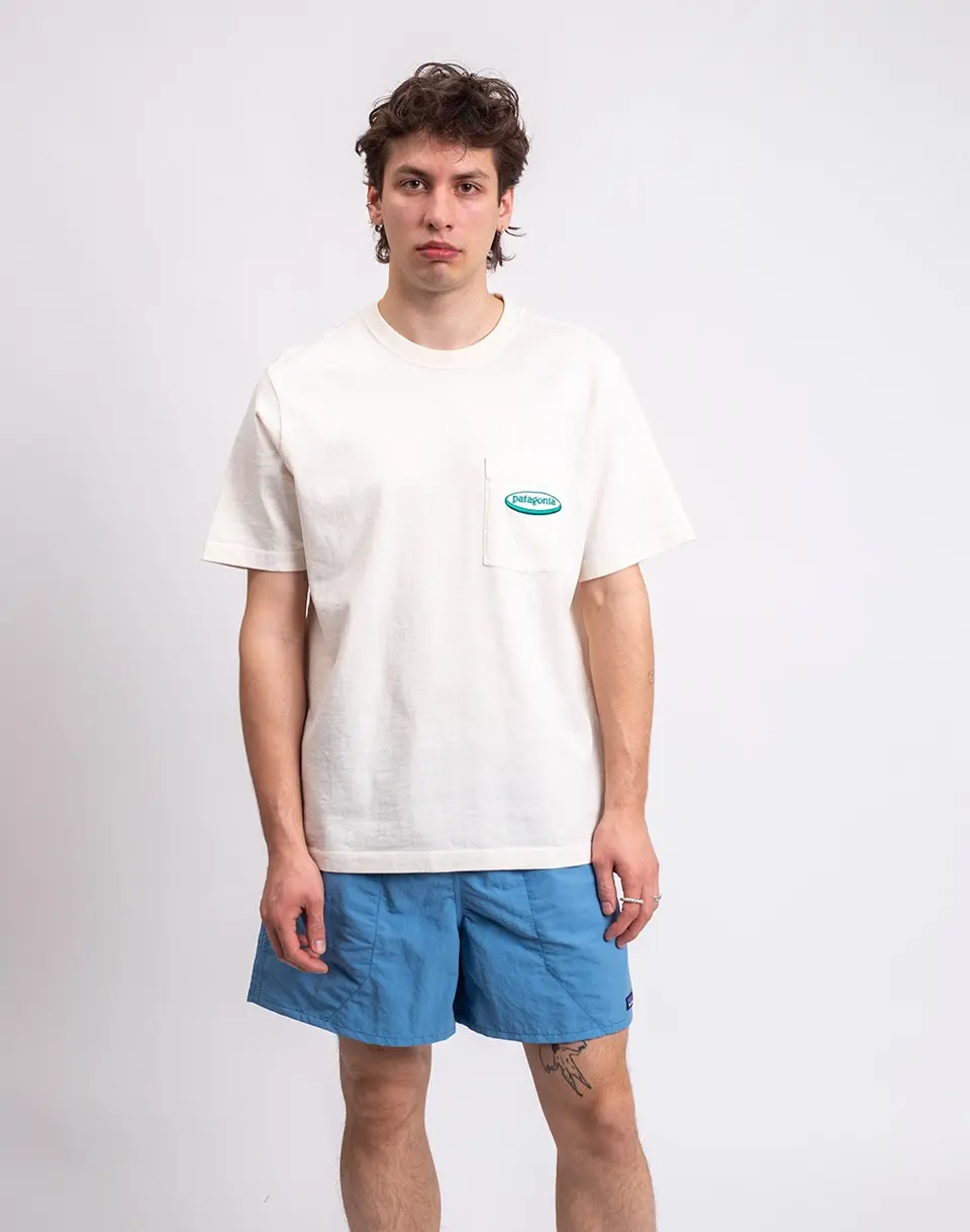 Tričko Patagonia M's MW '95 Oval Logo Pocket Tee Undyed Natural