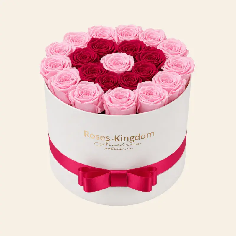 Box z růží MEDIUM - Raspberry