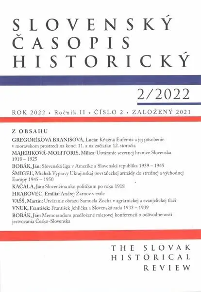 Slovenský časopis historický    2/2022
