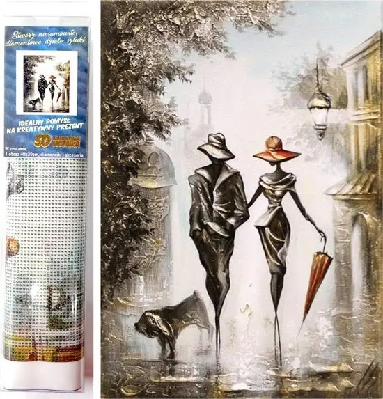 Diamantové malování - Romantická procházka
