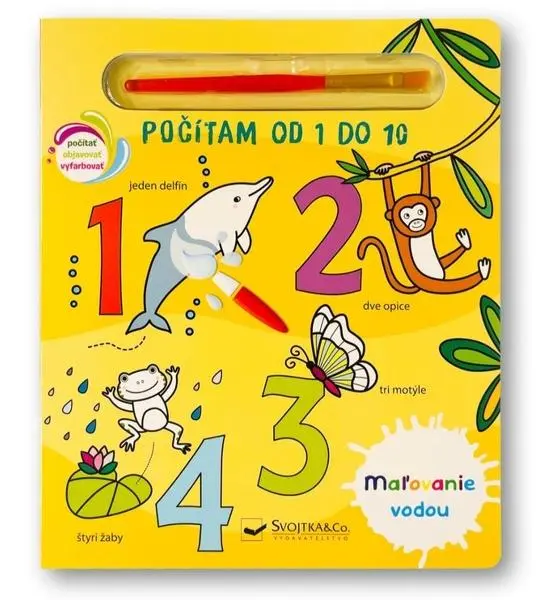 Maľovanie vodou Počítam od 1 do 10