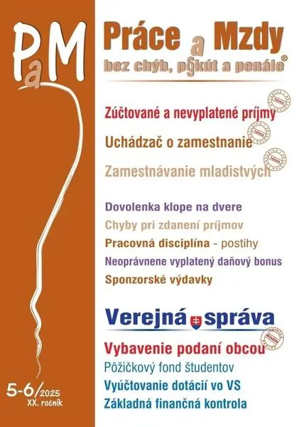 Práce a Mzdy, bez chýb, p§ kút a penále 5-6/2025