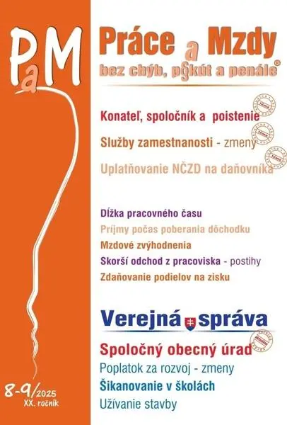 Práce a Mzdy, bez chýb, p§ kút a penále 8-9/2025