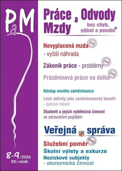 PaP 8-9/2026 Vyšší náhrada za nevyplacenou mzdu