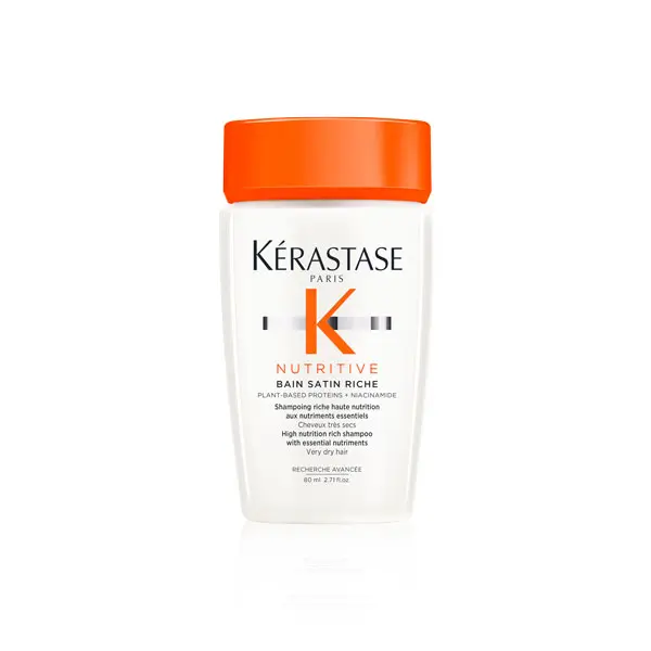 Kérastase Nutritive Bain Satin Riche vysoce vyživující šampon pro velmi suché vlasy cestovní balení 80 ml