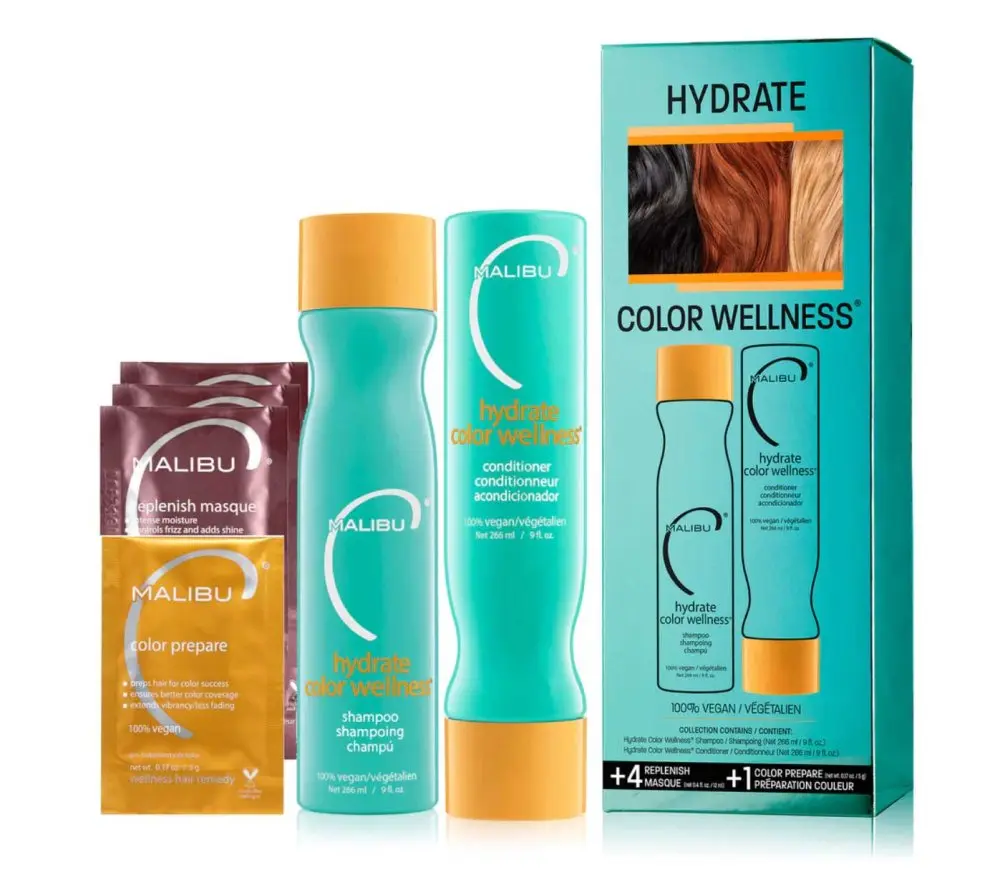 Malibu Color Wellness Collection šampon 266 ml + kondicioner 266 ml + 5 x wellness sáček dárková sada