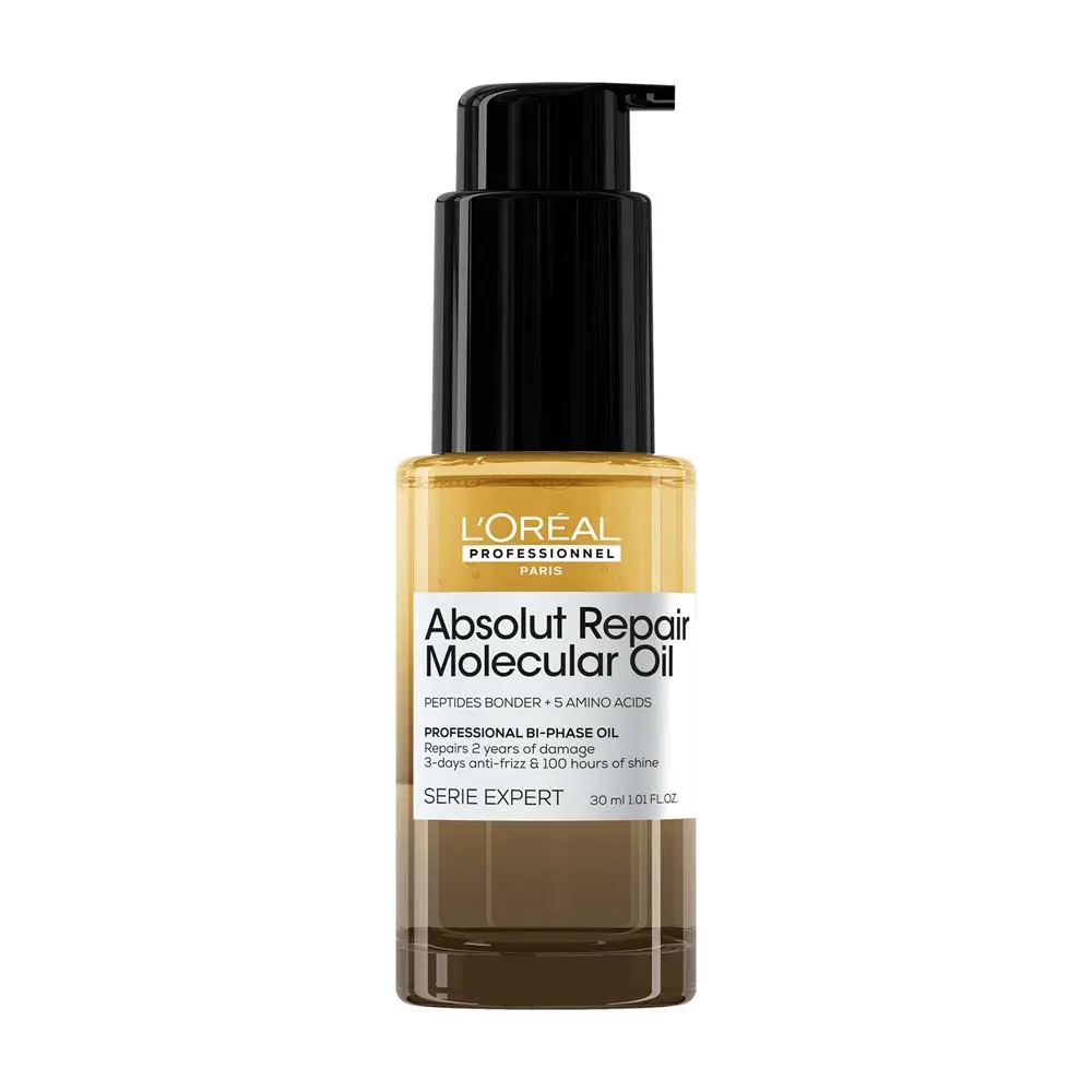 L’Oréal Professionnel Absolut Repair Molecular Dual Oil 30 ml – regenerační dvoufázový olej pro poškozené vlasy
