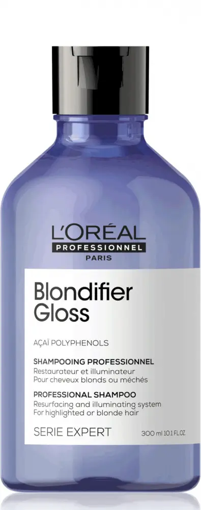 L’Oréal Professionnel Serie Expert Blondifier Gloss shampoo 300 ml – obnovující šampon pro blond vlasy