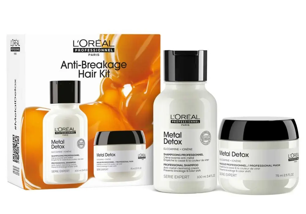 L'Oréal Professionnel Metal Detox Detox Mini Duo Kit pro poškozené vlasy šampon 100 ml + maska 75 ml