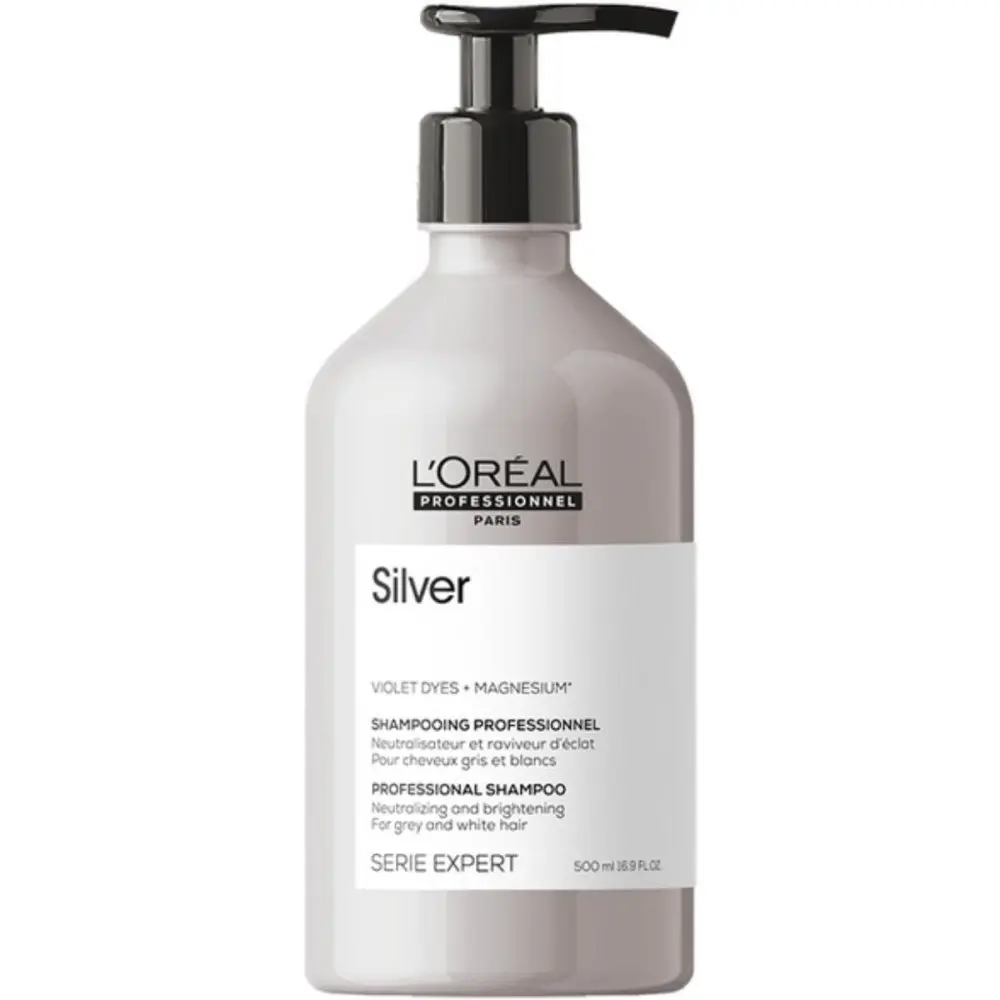 Neutralizační šampon na šedivé a bílé vlasy Loréal Professionnel Serie Expert Silver - 500 ml - L’Oréal Professionnel + dárek zdarma