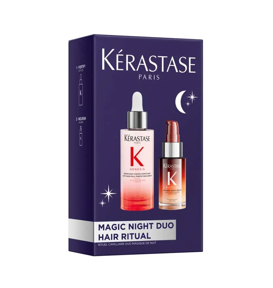 Kérastase Genesis & Nutritive Magic Night Duo Spring Set – sérum proti vypadávání vlasů a noční regenerace 90 ml + 30 ml