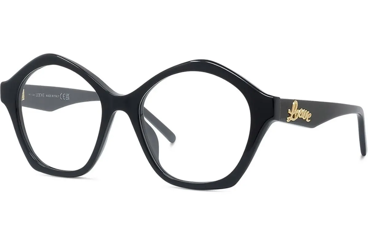Loewe Loewe Curvy Black Geometric Eyeglasses - ONE SIZE (51)