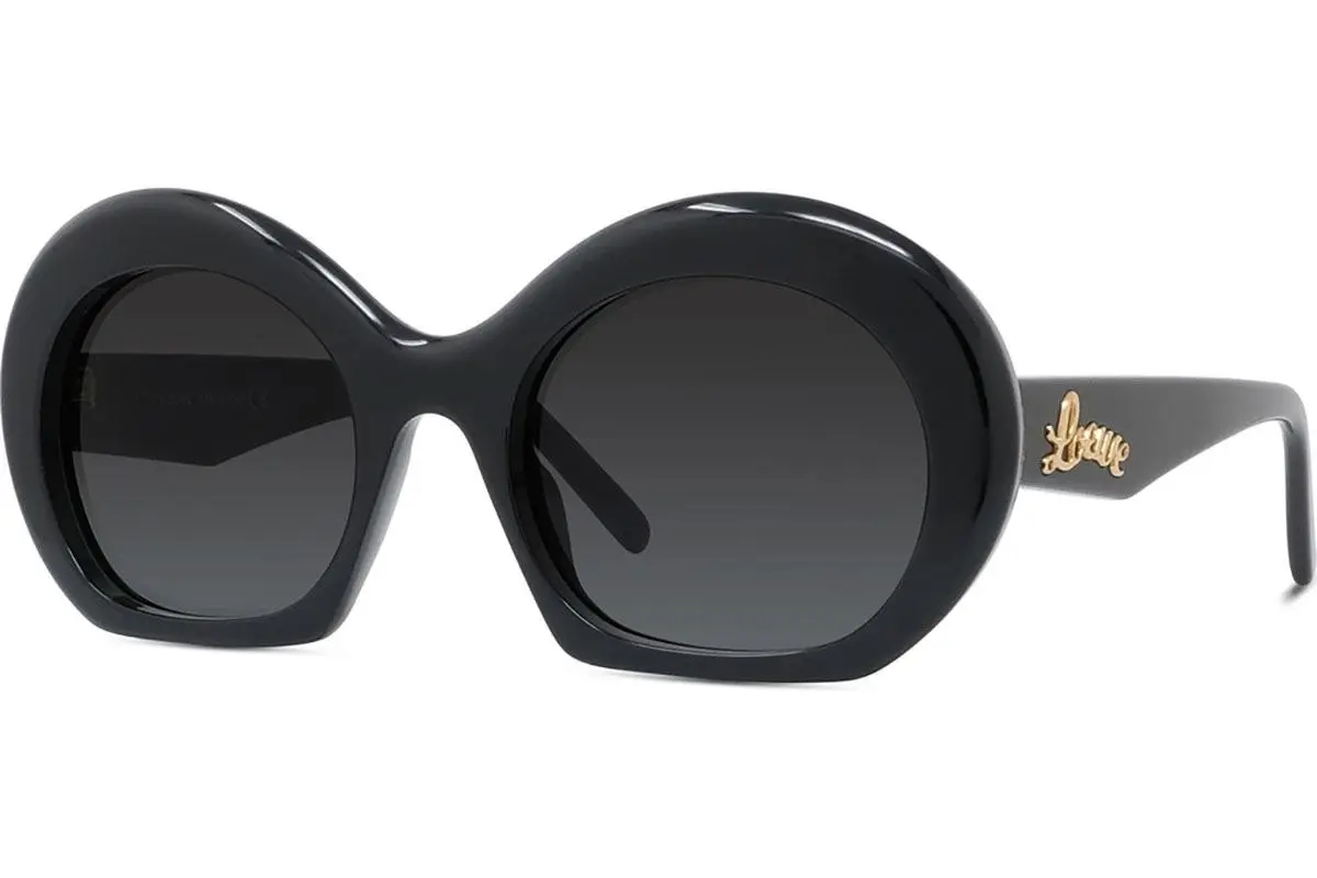 Loewe Loewe Curvy Black Round Sunglasses - ONE SIZE (54)