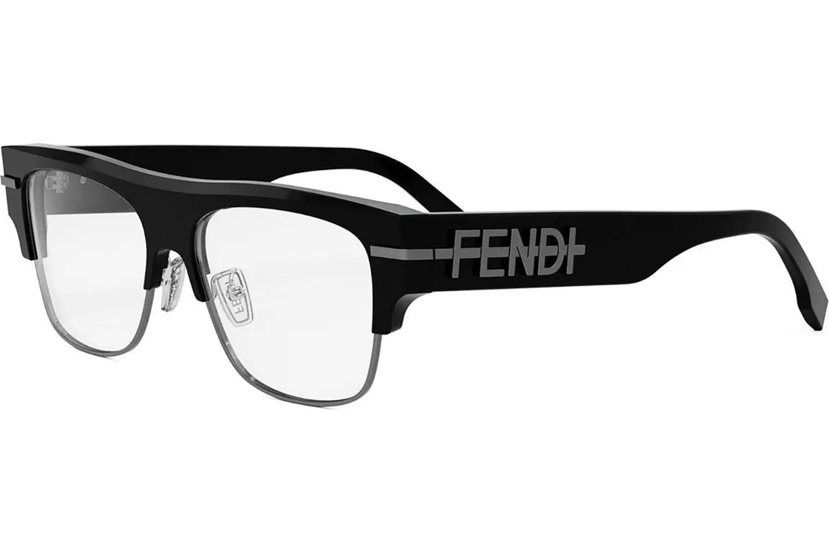 FENDI Fendigraphy Black Square Eyeglasses - ONE SIZE (53)