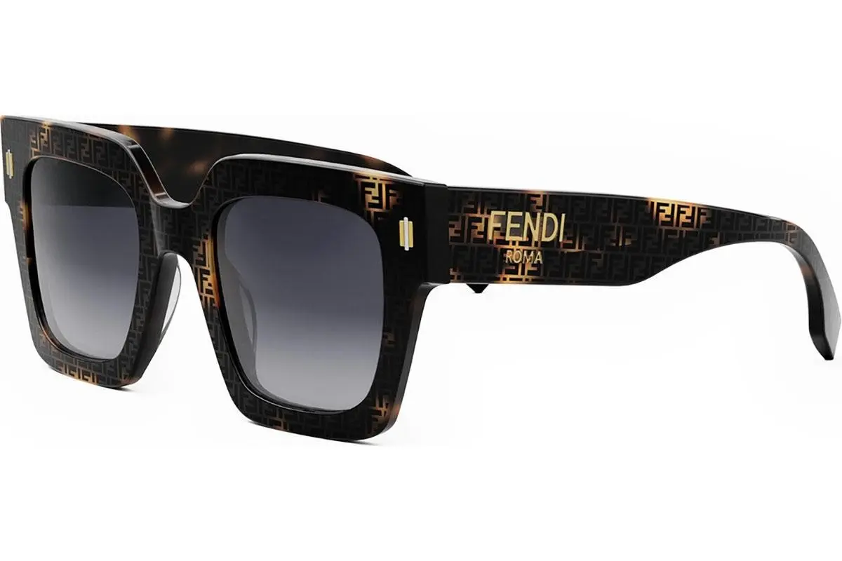 FENDI Roma Havana Square Sunglasses - ONE SIZE (50)