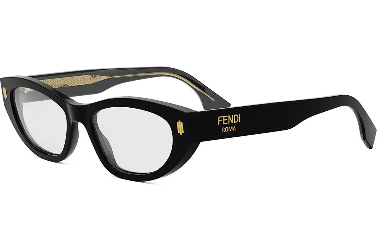 FENDI Roma Black Cat Eye Eyeglasses - ONE SIZE (53)