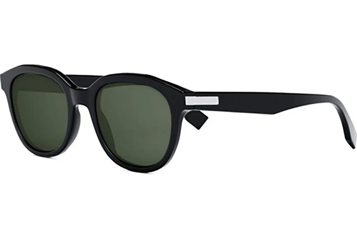 FENDI FENDI ESSENTIAL Essential Black Round Sunglasses - ONE SIZE (52)