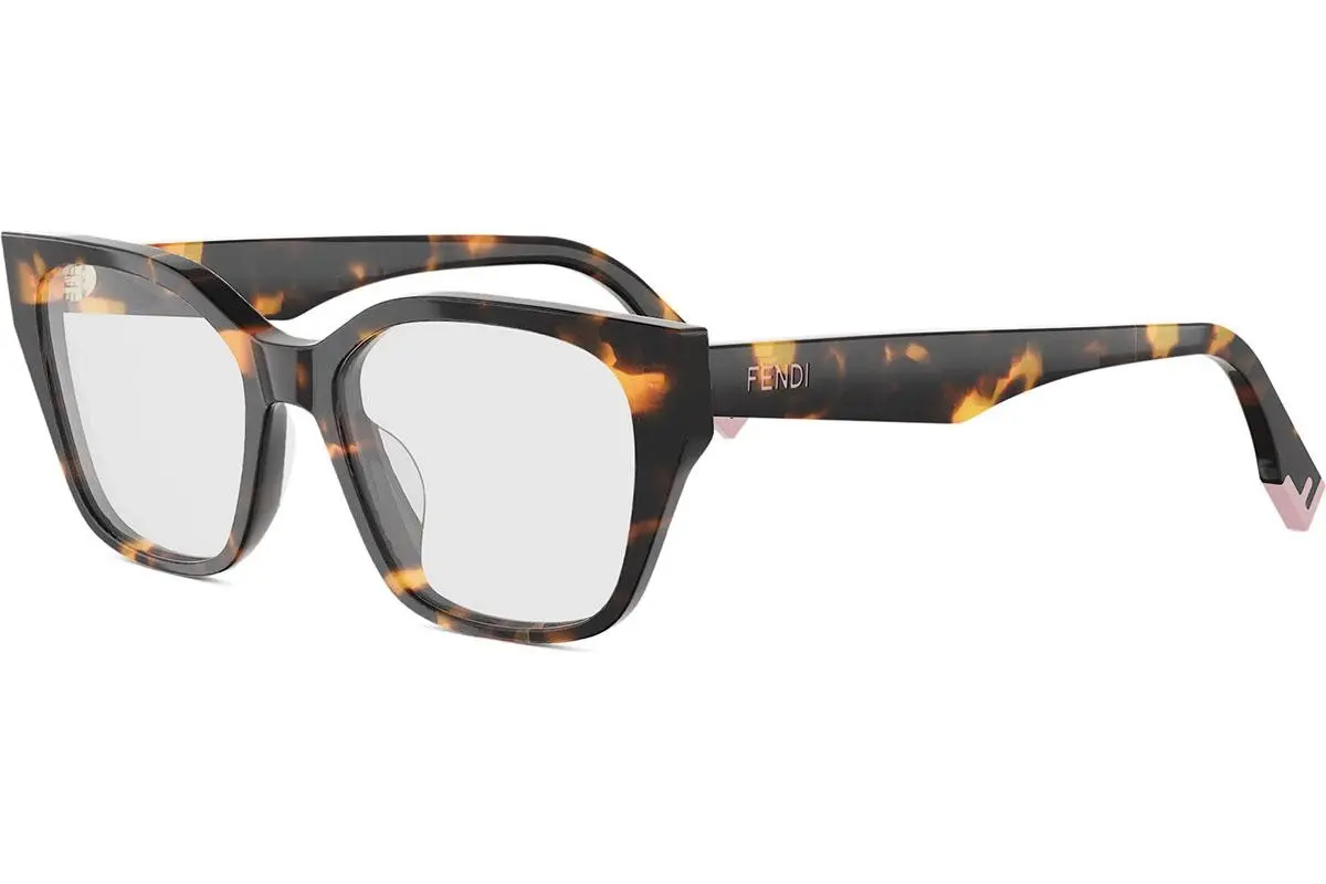 FENDI Way Havana Geometric Eyeglasses - ONE SIZE (52)
