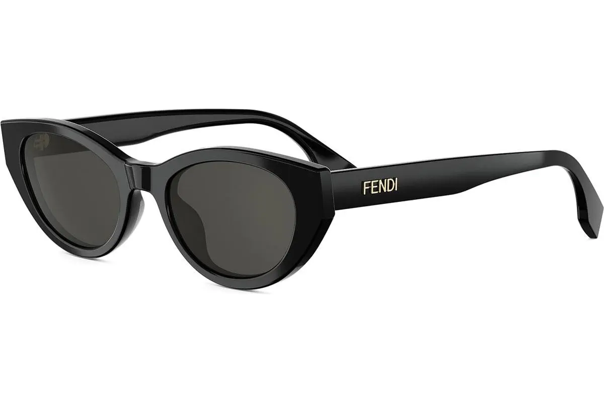 FENDI Lettering Black Cat Eye Sunglasses - ONE SIZE (51)