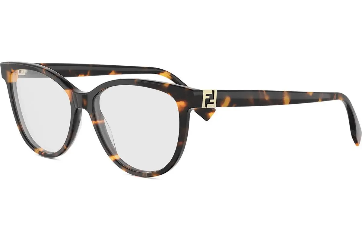 FENDI Forever Havana Round Eyeglasses - ONE SIZE (55)