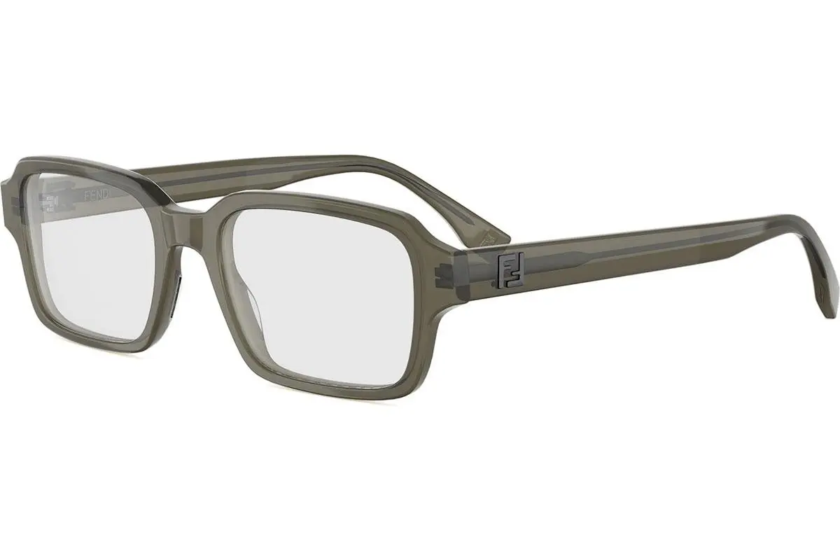 FENDI Squared Brown Rectangular Eyeglasses - ONE SIZE (53)