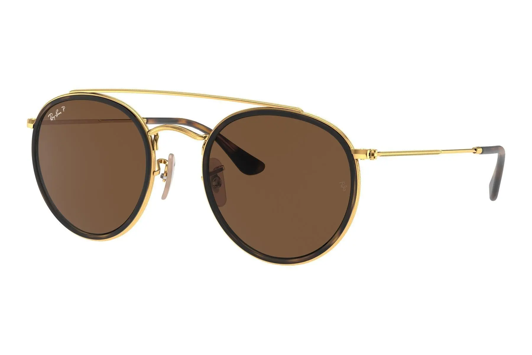 Ray-Ban Round Double Bridge RB3647N 001/57 Polarized - ONE SIZE (51)