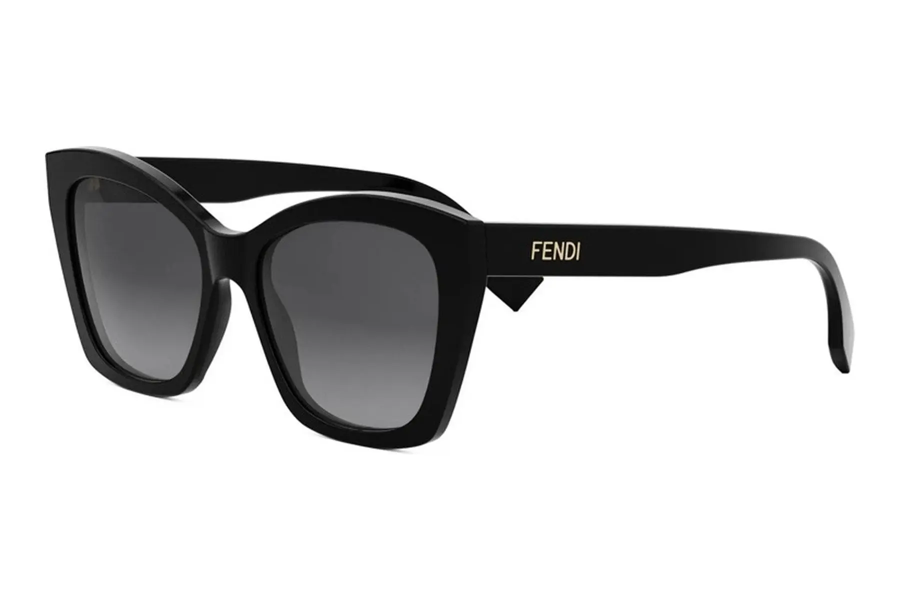 FENDI Lettering Black Square Sunglasses - ONE SIZE (55)