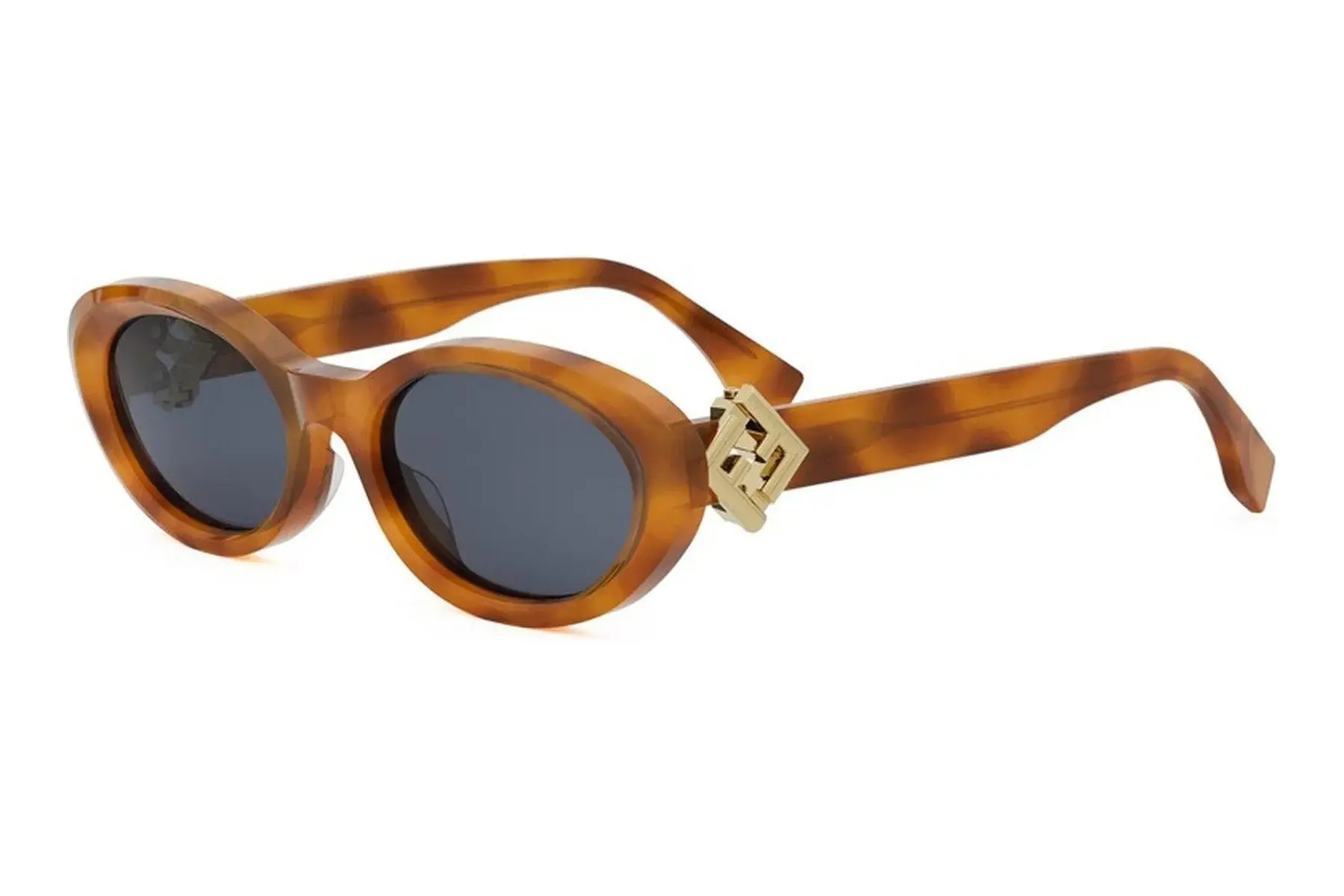 FENDI Diamonds Havana Oval Sunglasses - ONE SIZE (53)