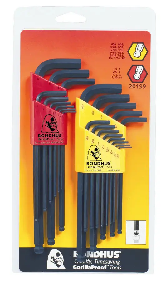 BONDHUS 20199 DoublePack 10999+10937 set imbusových metrických a palcových klíčů