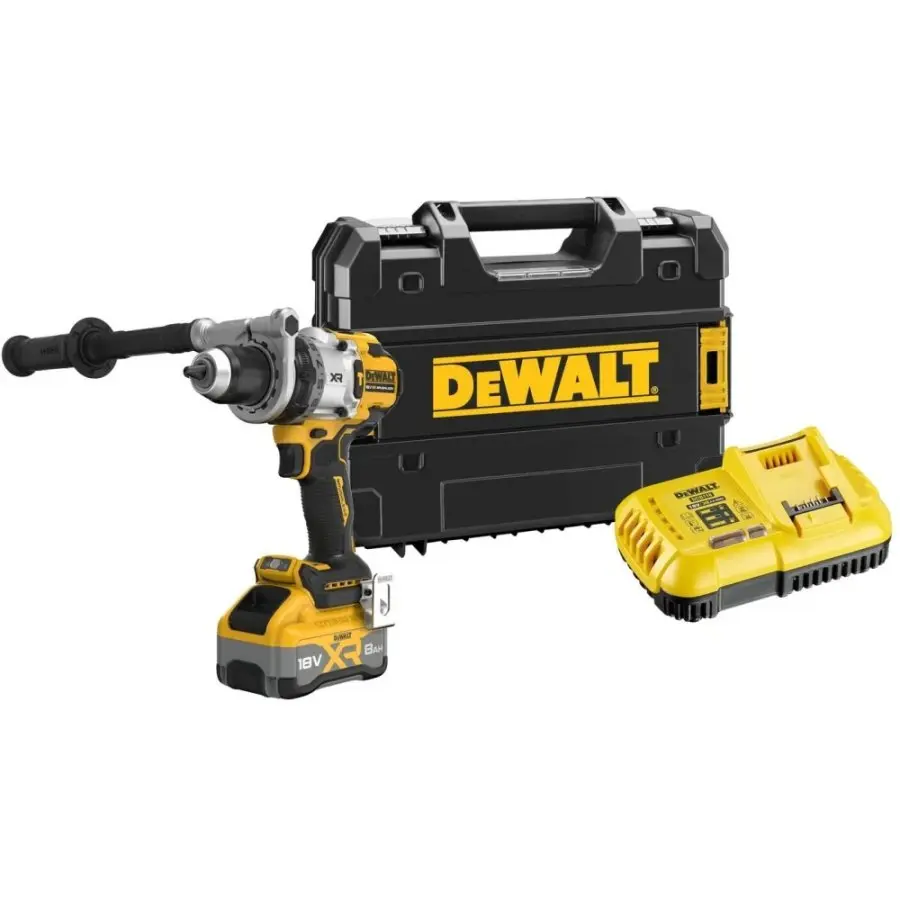 DeWALT - 18V AKU vrtačka s příklepem, 1x aku 8,0 Ah XR, nabíječka DCD1007WW1T
