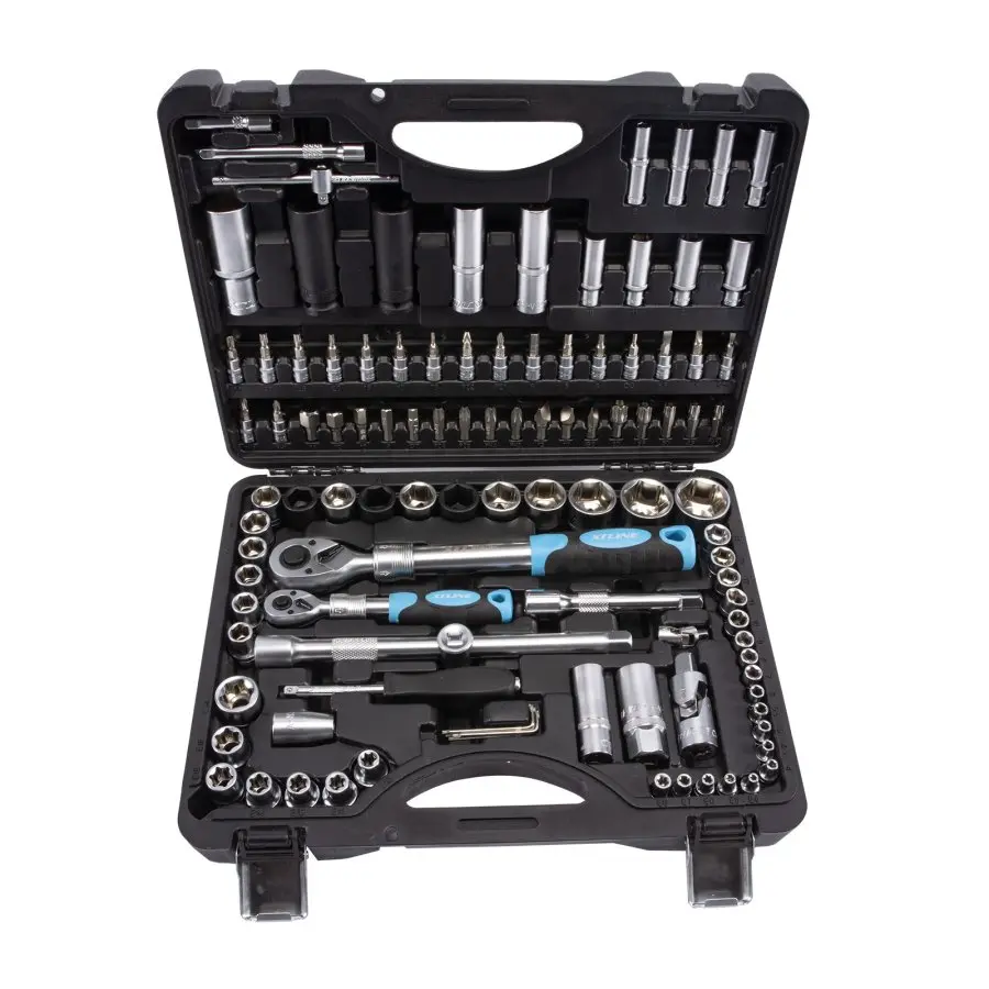 XTline XT40108 gola sada 1/4"+1/2" 108 dílů s teleskopickými ráčnami