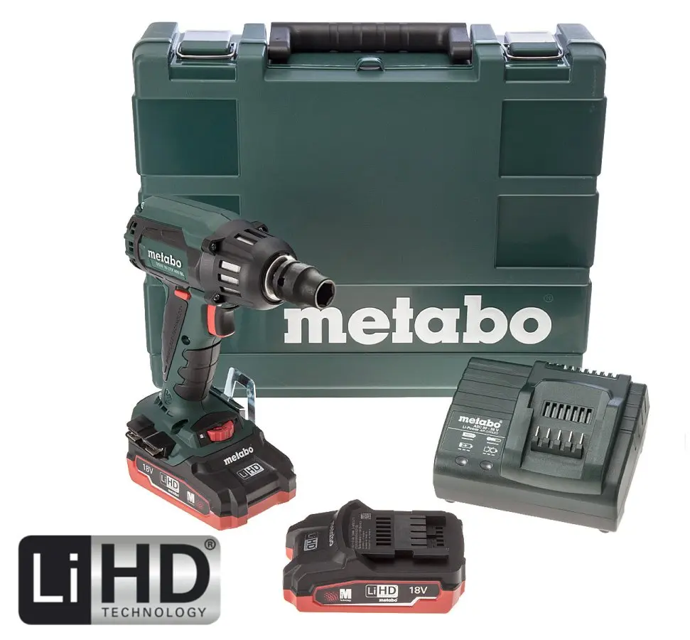 Metabo - 18V AKU rázový utahovák, 2x aku 4,0 Ah LiHD, nabíječka 602205800